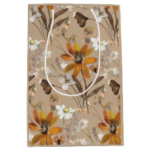 Burnt Orange Simple Wildblume Fall Floral