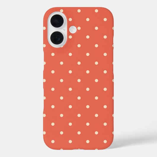 Burnt Orange Small White Spots Case-Mate iPhone Hülle (Rückseite)