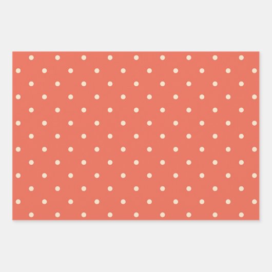 Burnt Orange Small White Spots Geschenkpapier Set (Vorderseite 3)