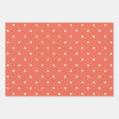 Burnt Orange Small White Spots Geschenkpapier Set (Vorderseite 2)