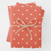 Burnt Orange Small White Spots Geschenkpapier Set (Beispiel)