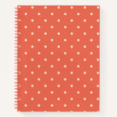 Burnt Orange Small White Spots Notizblock (Vorderseite)