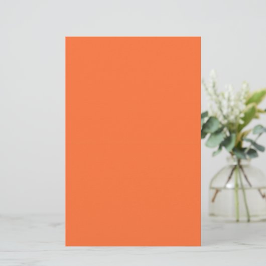 Burnt Orange Solid Color Briefpapier (Stehend Vorderseite)