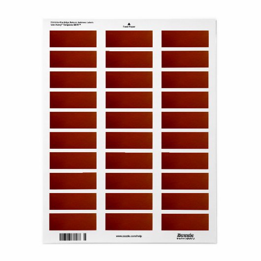Burnt Orange Solid Lable (Vorne)