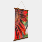 Burnt Orange Sonnenblumenblätter Nah Wandteppich Mit Holzrahmen (Gewinkelt)