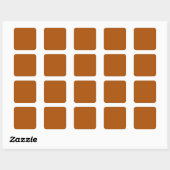 Burnt Orange Square Sticker (Blatt)