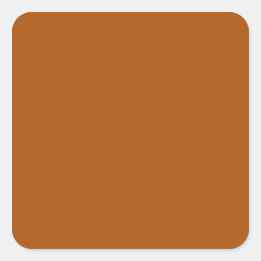 Burnt Orange Square Sticker (Vorderseite)