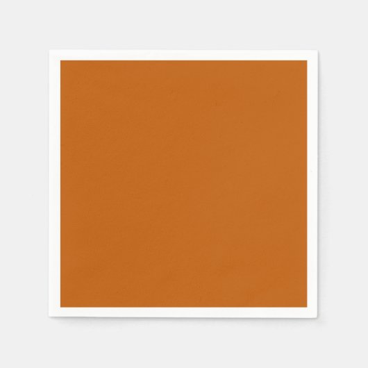 Burnt Orange Standard Cocktail Paper Napkin Serviette (Vorderseite)