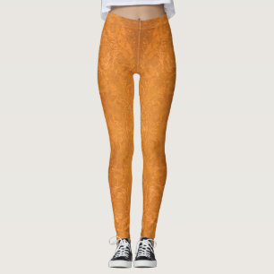 Burnt Orange Star Kaleidoskop Leggings