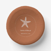 Burnt Orange Starfish Hochzeitspapier Bowls Pappteller (Vorderseite)