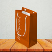 Burnt Orange Stilistische SkriptWedding Bridesmaid Kleine Geschenktüte