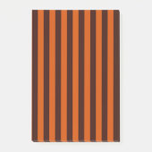 Burnt Orange Streifen Post-it Klebezettel (Vorderseite)