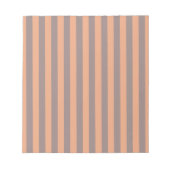 Burnt Orange Streifen vertikal Notizblock (Vorderseite)