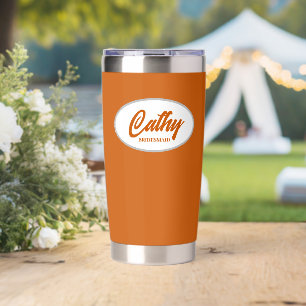 Burnt Orange Stylized Wedding Bridesmaid Thermobecher