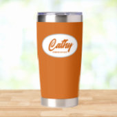 Burnt Orange Stylized Wedding Bridesmaid Thermobecher