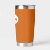 Burnt Orange Stylized Wedding Trauzeuge Thermobecher (Links)