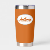 Burnt Orange Stylized Wedding Trauzeuge Thermobecher (Vorderseite)