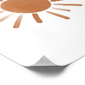 Burnt Orange Sun Boho Kinderzimmer Decke Poster (Ecke)
