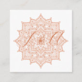 Burnt Orange Sunrise Mandala Sommer Fall Begleitkarte (Rückseite)