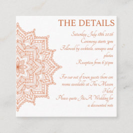 Burnt Orange Sunrise Mandala Sommer Fall Begleitkarte