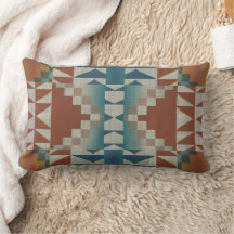 Burnt Orange Taupe Brown Aquamarines blaues Tribal