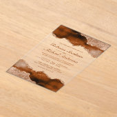 Burnt Orange Terracotta Agate Marble Wedding Acryleinladungen (Ablage )