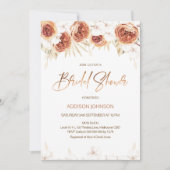 Burnt Orange Terracotta Brautparty Einladung (Vorderseite)