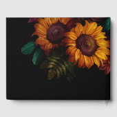 Burnt Orange Terracotta Floral Wedding Gästebuch (Rückseite)