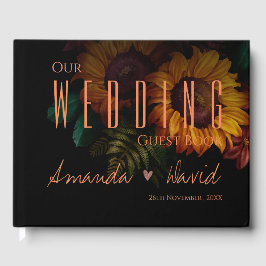 Burnt Orange Terracotta Floral Wedding Gästebuch