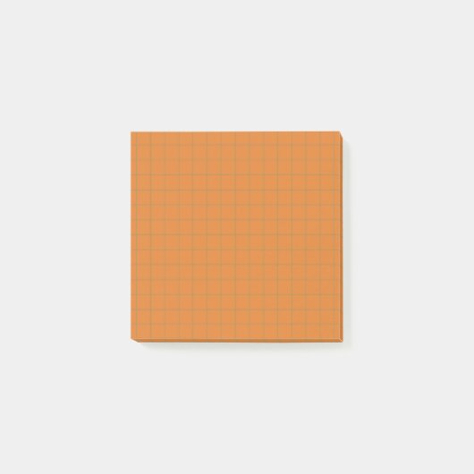 Burnt Orange Terracotta Karo Pattern Cosy Grid Post-it Klebezettel (Vorderseite)