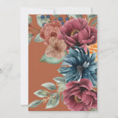 Burnt orange terracotta Moderne Rustikale Boho Einladung (Rückseite)