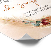 Burnt orange Terracotta und grüne Bogen Poster (Ecke)