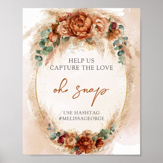 Burnt orange Terracotta und grüne Bogen Poster (Vorne)