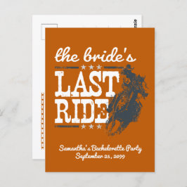 Burnt Orange The Bride's Last Ride Postkarte