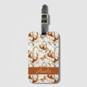 Burnt Orange Tiger Lily Pattern Gepäckanhänger (Vorderseite Vertikal)