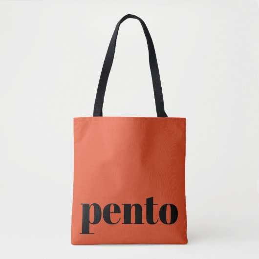 Burnt Orange Tote Bag - Pento - Edition Tasche (Vorderseite)