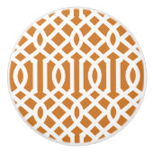 Burnt Orange Trellis Keramikknauf (Vorderseite)