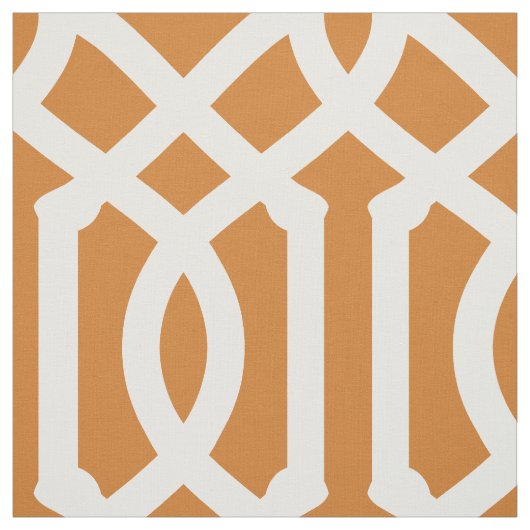 Burnt Orange Trellis Large Scale Stoff (Muster)