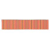 Burnt Orange Tribal Geometric Striping Kurzer Tischläufer (Horizontal)