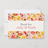 Burnt Orange Tropical Hibiskus Florals Wedding (Vorderseite)