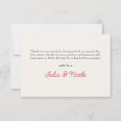 Burnt Orange Tropical Hibiskus Florals Wedding (Rückseite)