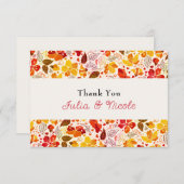 Burnt Orange Tropical Hibiskus Florals Wedding (Vorne/Hinten)