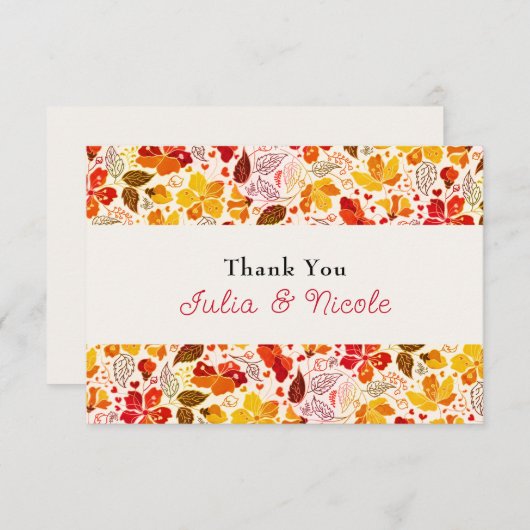 Burnt Orange Tropical Hibiskus Florals Wedding (Vorne/Hinten)