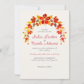 Burnt Orange Tropical Hibiskus Florals Wedding Einladung (Vorderseite)