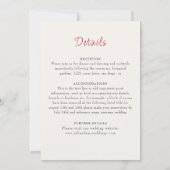 Burnt Orange Tropical Hibiskus Florals Wedding Einladung (Rückseite)