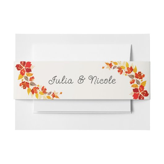 Burnt Orange Tropical Hibiskus Florals Wedding Einladungsbanderole (Vorderseite Beispiel)