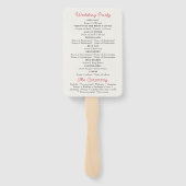 Burnt Orange Tropical Hibiskus Florals Wedding Fächer (Rückseite)