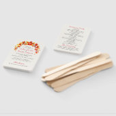 Burnt Orange Tropical Hibiskus Florals Wedding Fächer (Non-assembled)