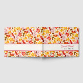 Burnt Orange Tropical Hibiskus Florals Wedding Gästebuch (Voll)