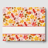 Burnt Orange Tropical Hibiskus Florals Wedding Gästebuch (Rückseite)